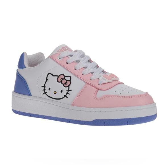 Hello Kitty White Pink & Blue Low-Top Sanrio Licensed Sneakers Size 8 NWT - Picture 6 of 16